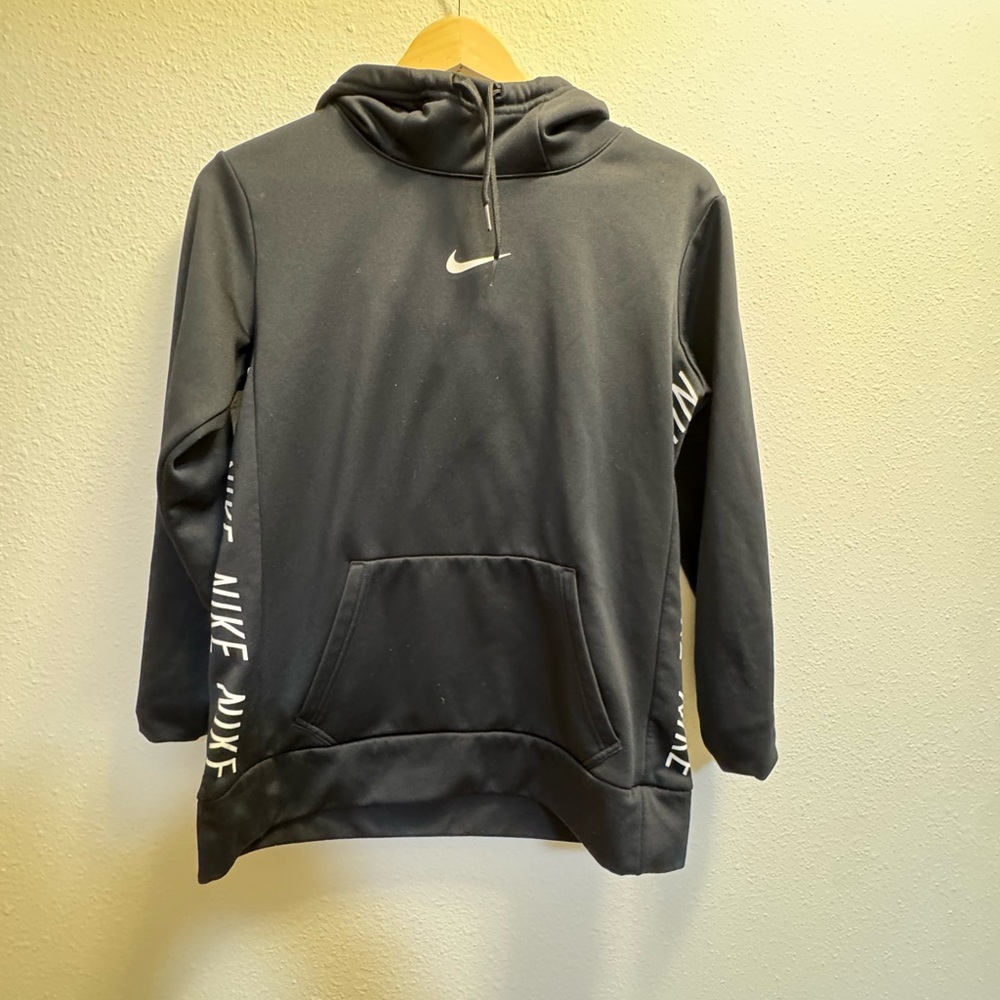 Nike Women's Charcoal Hoodie with White Logo